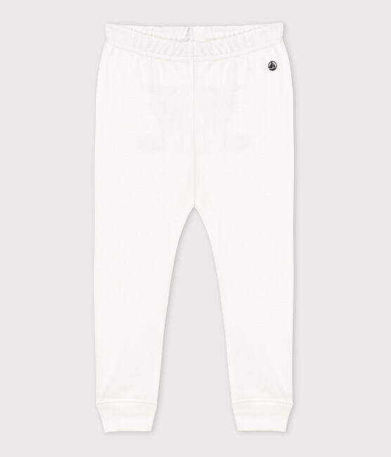 Leggings de algodón para bebé blanco MARSHMALLOW