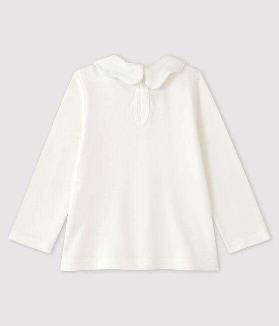 Blusa de algodón de bebé blanco MARSHMALLOW