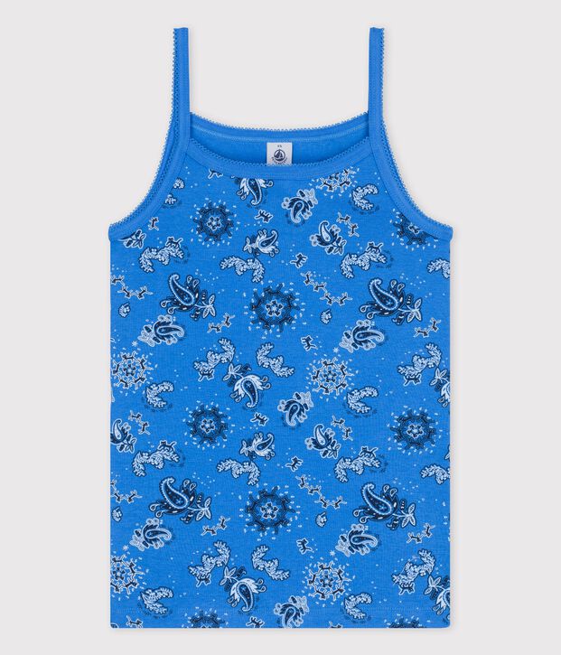 Camiseta de tirantes L'ICONIQUE de algod&oacute;n ORG&Aacute;NICO de mujer azul/multicolor