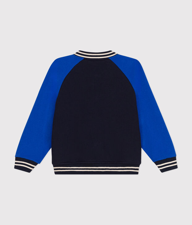 Chaqueta teddy de felpa para ni&ntilde;o azul/azul