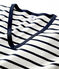 Camiseta LA ICONICA de algodón con cuello de pico para mujer blanco MARSHMALLOW/azul SMOKING