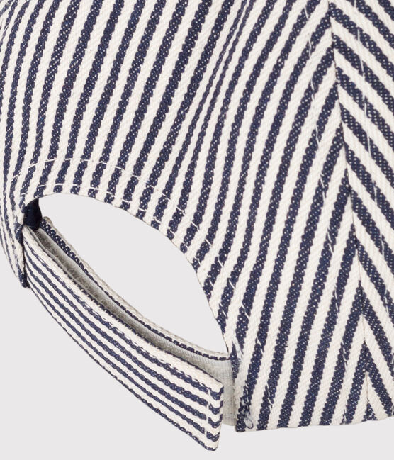 Gorra de tela Petit Bateau Family para bebé azul MEDIEVAL/blanco MARSHMALLOW