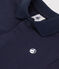 Polo liso de manga corta de algodón para bebé azul SMOKING