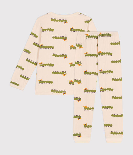Pijama infantil de algodón con estampado animal blanco AVALANCHE/ MULTICO