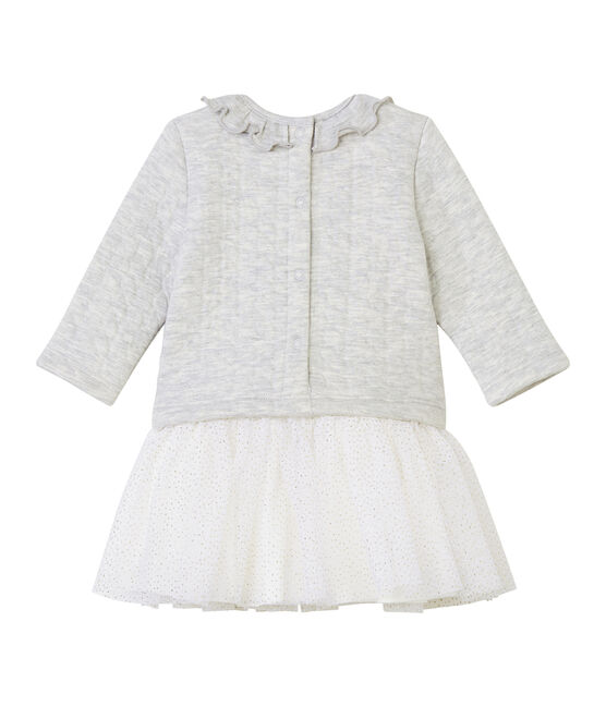 Vestido de bebé de manga larga falso para niña gris BELUGA CHINE