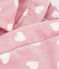 Bata polar infantil estampada rosa/blanco