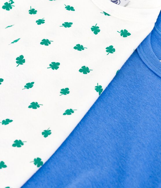 Juego de 2 camisetas de manga corta con palmeras de algodón de niño variante 1