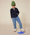 Sudadera con capucha y cremallera para niño azul SMOKING