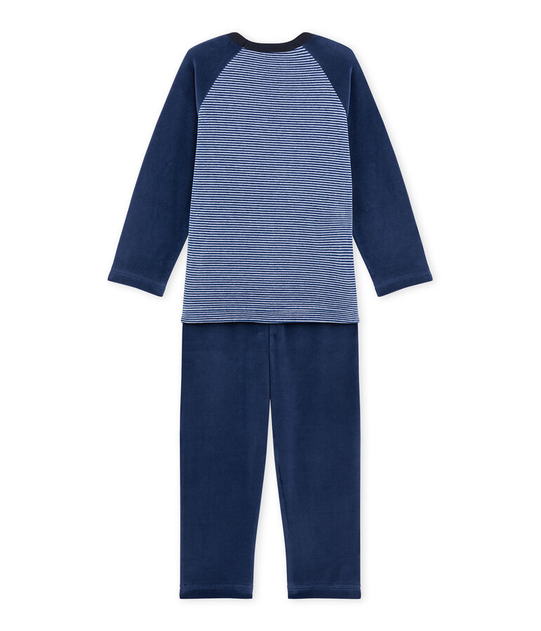 Pijama de lobo para ni&ntilde;o azul/azul/blanco