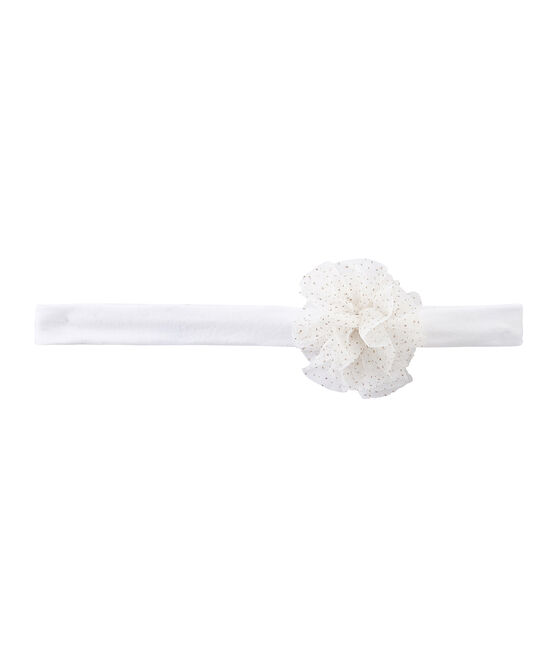 Cinta para el perlo de flores para niña blanco MARSHMALLOW