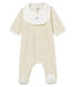 Pelele y babero de terciopelo de algodón para bebé unisex