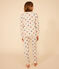 Pijama de algodón con motivo de corazón para mujer blanco AVALANCHE/ MULTICO