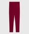 Leggings infantiles de algodón liso AMARANTE