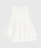 Vestido blanco de algod&oacute;n sin mangas con bordado ingl&eacute;s para beb&eacute; blanco