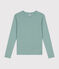 Camiseta L'ICONIQUE de algodón con cuello redondo para mujer verde PAUL