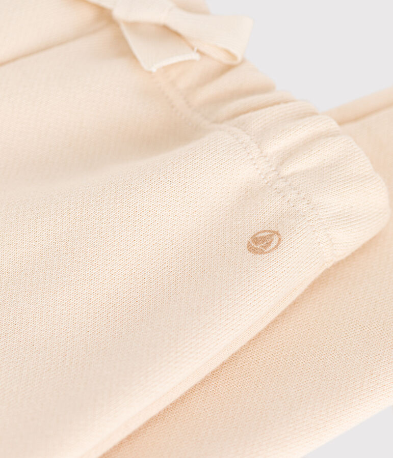 Pantal&oacute;n de jogging liso de algod&oacute;n para beb&eacute; crudo