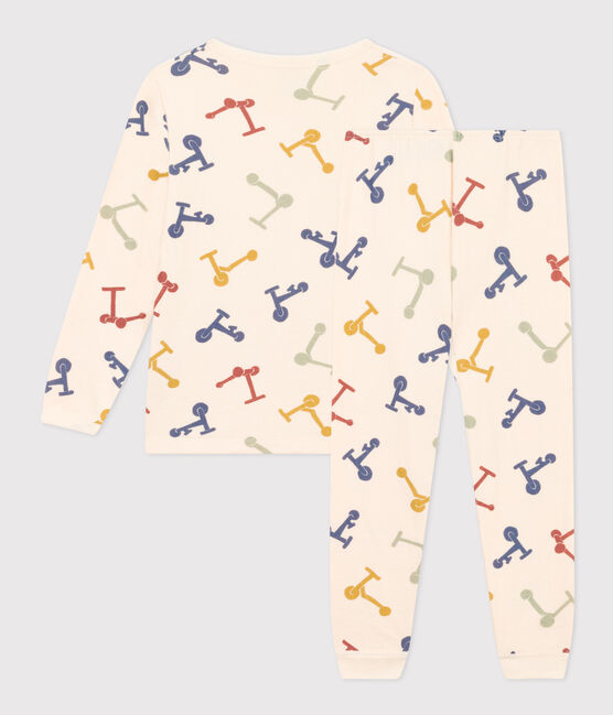 Pijama infantil de algodón con estampado blanco AVALANCHE/ MULTICO