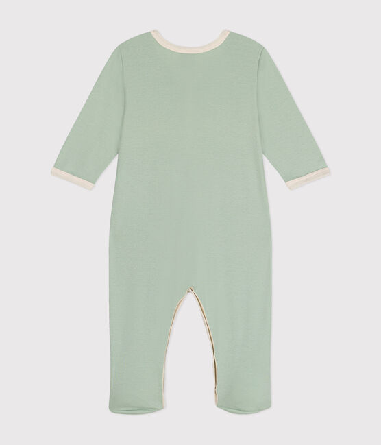 Pijama de algodón para bebé verde HERBIER