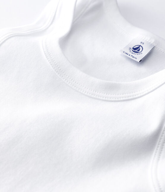 Camiseta de tirantes emblemática de algodón de mujer blanco ECUME