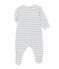 Dors bien bébé rayé blanco LAIT/gris POUSSIERE