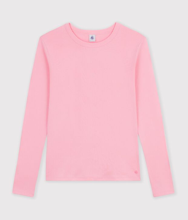 Camiseta lisa de algod&oacute;n de manga larga para mujer CHARMI