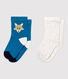 Juego de 2 pares de calcetines de bebé.