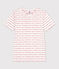 Camiseta L'ICONIQUE con cuello redondo de algodón orgánico de mujer blanco MARSHMALLOW/rojo TERKUIT