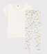 Pijama de flores primaverales de chica/mujer de algodón
