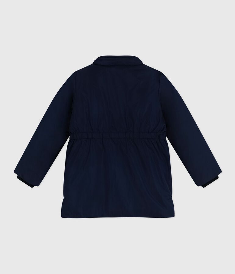 Parka infantil midi lisa azul
