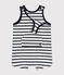 Mono corto de jersey para bebé blanco MARSHMALLOW/azul SMOKING