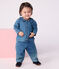 Blusa de tejido vaquero ligero para beb&eacute; azul