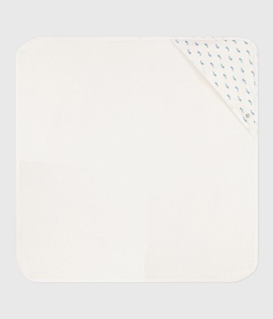 Capa de baño de algodón para bebé MARSHMALLOW/ ADRIATIC