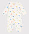 Pijama sin pies de algodón estampado para bebé blanco MARSHMALLOW/blanco MULTICO