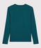 Camiseta de cuello redondo emblemática de algodón de mujer verde PINEDE