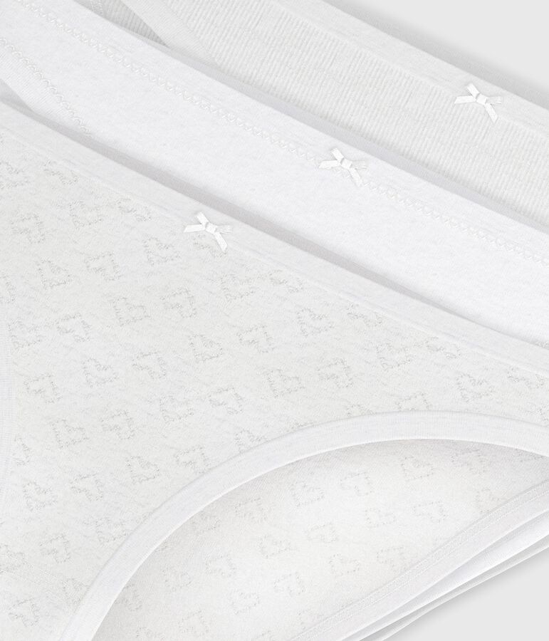 Juego de 3 braguitas de algod&oacute;n para mujer multicolor