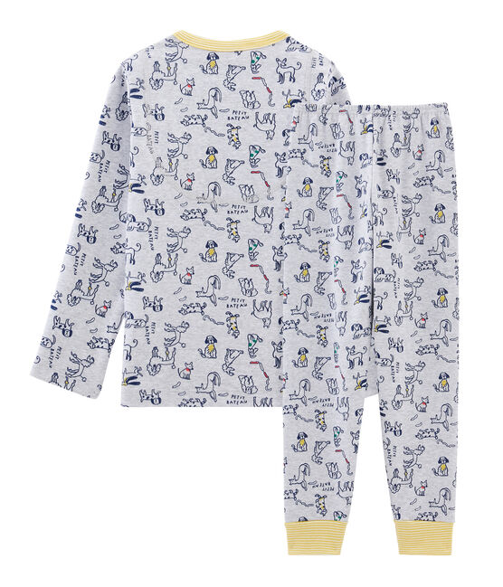 Pijama de punto para niño gris BELUGA/blanco MULTICO