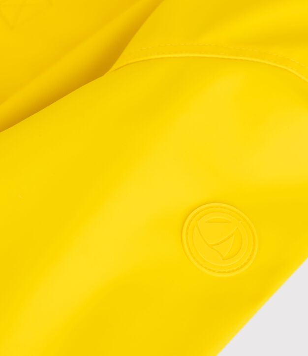 Chubasquero ic&oacute;nico de PU para ni&ntilde;os (unisex) amarillo