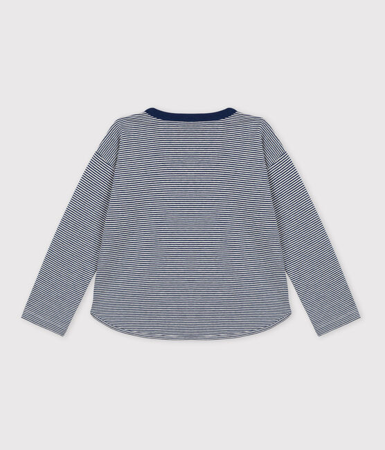 Camiseta de manga larga de tejido túbico de niño azul MEDIEVAL/ MONTELIMAR