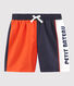 Shorts de playa efecto colorblock para niño