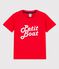 Camiseta de manga corta de algodón de niño rojo PEPS