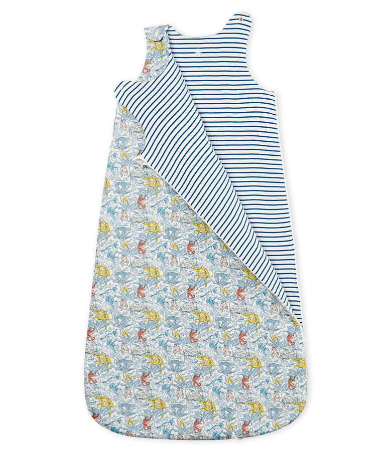 Saco reversible de algod&oacute;n para beb&eacute; de ni&ntilde;o blanco/verde