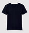 Camiseta L'ICONIQUE con cuello de pico de algodón de mujer azul SMOKING