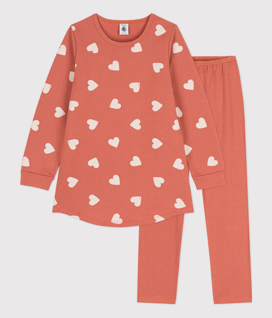 Camisón y leggings de felpa y algodón con corazón para niña BRANDY/ AVALANCHE