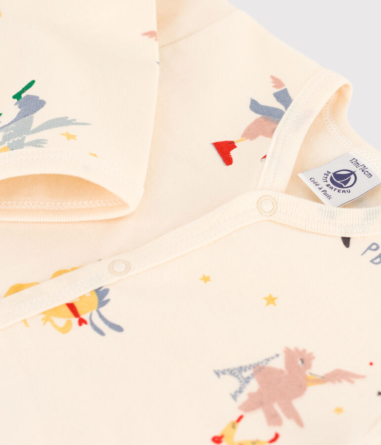 Pelele de mulet&oacute;n con Par&iacute;s de beb&eacute; crudo/multicolor