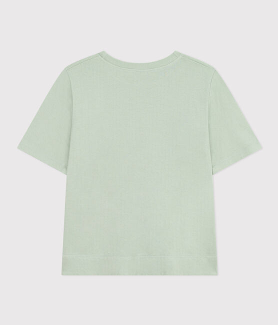 Camiseta la Boxy de algodón de mujer verde HERBIER