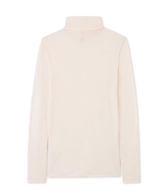 Cuello cisne para mujer en algodón ligero rosa FLEUR