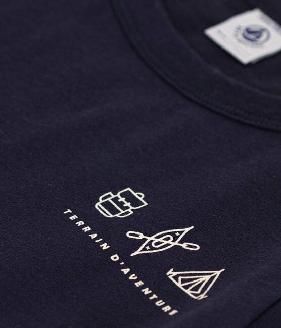 Camiseta de jersey ligero para niño azul SMOKING