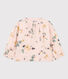 Blusa estampada de gasa de algodón de niña