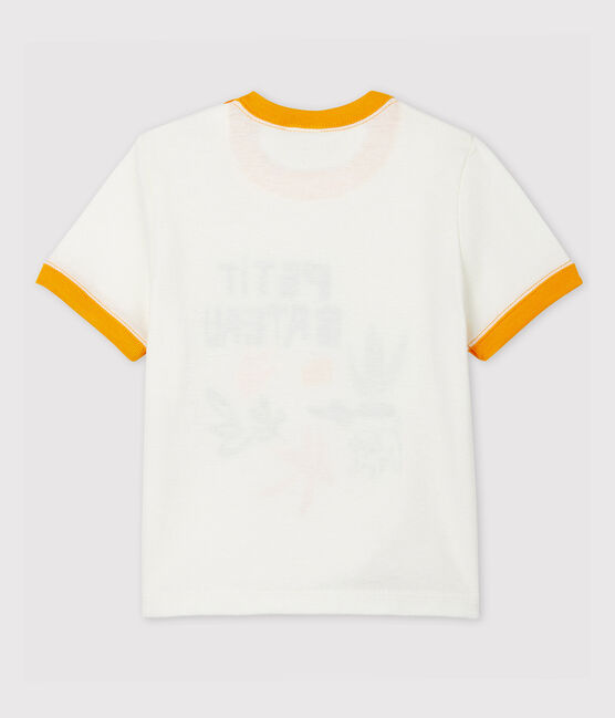 Camiseta de algodón de bebé. blanco MARSHMALLOW
