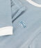 Pijama de algodón milrayas para niño/niña azul ROVER/blanco MARSHMALLOW